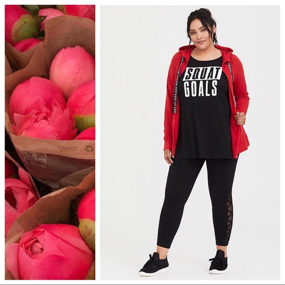 torrid Tops - Torrid Active Black Squat Goals Tee Size 00/10